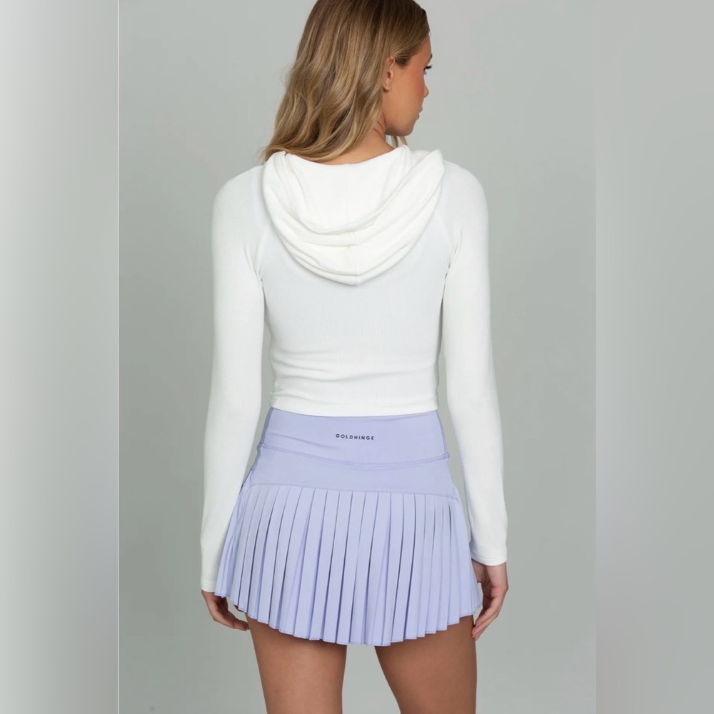 NWT Gold Hinge Ivory Ribbed Hoodie Jacket - Picture 3 of 6